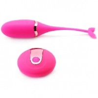 Remote Control Vibrating Egg, 10 Function, Rechargeable, Silicone, PINK